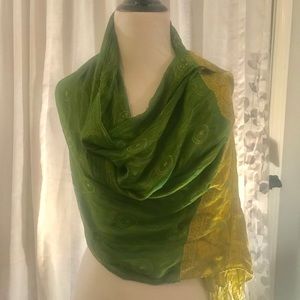 Shimmering silk scarf from India